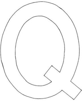 Uppercase Q - 10doigts.fr