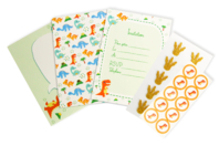Birthday Invitations, Dinosaur - 10 pieces - 1 - Birthday Invitations - 10doigts.com - Birthday Invitations - 10doigts.fr