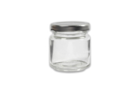 12 tarros de vidrio con tapa de 6.5 cm - Soportes de Vidrio - 10doigts.fr