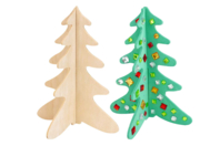 2 árboles 3D de madera - Decoraciones de Navidad de madera - 10doigts.fr