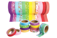 Assorted Adhesive Fabrics - 12 Rolls - 1 - Colored Adhesives and Masking Tape - 10doigts.com - Colored Adhesives and Masking Tape - 10doigts.fr
