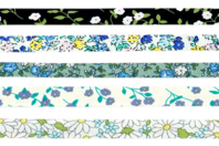 Liberty Bias, Blue Shades - 5 Pieces - 1 - Ribbons and Bias - 10doigts.com - Ribbons and Bias - 10doigts.fr