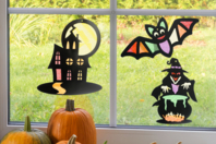 6 decoraciones halloween vitrail - Kits creativos de Halloween - 10doigts.fr