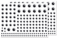 Black Eye Stickers - 296 Eyes - 1 - Eye and Face Stickers - 10doigts.com - Eye and Face Stickers - 10doigts.fr