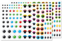 Colorful Eye Stickers - 240 Eyes - 0 - Eye and Face Stickers - 10doigts.com - Eye and Face Stickers - 10doigts.fr