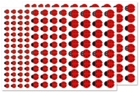 Ladybug Stickers - 256 pcs - 1 - Animal Stickers - 10doigts.com - Animal Stickers - 10doigts.fr