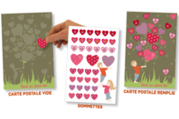 Postcard Kit Stickers "Child Heart" - 0 - Story Stickers and Decorations - 10doigts.com - Story Stickers and Decorations - 10doigts.fr
