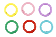 Colored Metal Rings - 6 Pieces - 1 - Rings, Pins - 10doigts.com - Rings, Pins - 10doigts.fr