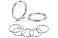 Anillos dobles rotos plateados - Diámetro a elección - Llaveros - 10doigts.fr