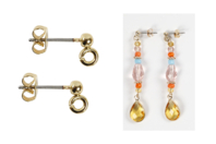 Gold Ear Studs - 10 Pieces - 1 - Earrings - 10doigts.com - Earrings - 10doigts.fr
