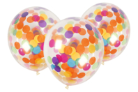 Confetti Balloons - 6 Pieces - 1 - Balloons, garlands, streamers - 10doigts.com - Balloons, garlands, streamers - 10doigts.fr