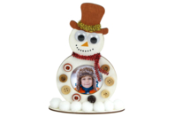 muñeco de nieve de madera redondo - Soportes de Navidad - 10doigts.fr