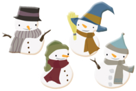 Decorated Wooden Snowmen - 8 Pieces - 1 - Painted Wooden Decor - 10doigts.com - Painted Wooden Decor - 10doigts.fr