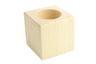 candelabro cubo de madera de haya - Candelabros de madera - 10doigts.fr