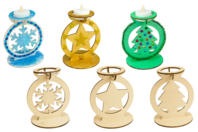 candelabro estrella en madera - Portavelas de Navidad - 10doigts.fr