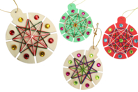 Weaving Christmas Balls Kit - 6 Pieces - 1 - Christmas Creative Kits for Children - 10doigts.com - Christmas Creative Kits for Children - 10doigts.fr