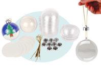 3-in-1 Balls, Transparent Plastic - 10 Pieces - 1 - DIY Christmas Ornaments - 10doigts.com - DIY Christmas Ornaments - 10doigts.fr