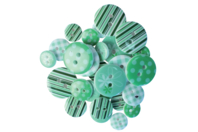 Green Ombre Patterned Buttons - 28 Pieces - 2 - Buttons - 10doigts.com - Buttons - 10doigts.fr