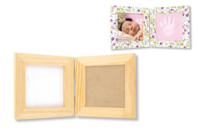 Double Baby Footprint Frame + Photo - 1 - Imprints - Molding and Casting - 10doigts.com - Imprints - Molding and Casting - 10doigts.fr