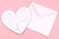 White Cardboard Heart Puzzles + Envelopes - 6 Cards - 1 - Coloring Puzzles - 10doigts.com - Coloring Puzzles - 10doigts.fr