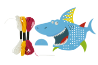 Shark Weaving Card - 1 - Sewing Kits - 10doigts.com - Sewing Kits - 10doigts.fr