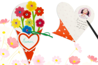 Flower Bouquet Card Kit - 6 Cards - 1 - Mother's Day Cards - 10doigts.com - Mother's Day Cards - 10doigts.fr
