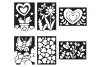 Metallic Card Kit - Nature and Hearts - 6 Cards - 1 - Paper Craft Kits - 10doigts.com - Paper Craft Kits - 10doigts.fr