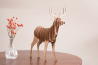 Cardboard Reindeer to Assemble - 1 - Cardboard Models - 10doigts.com - Cardboard Models - 10doigts.fr