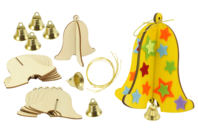 Wooden Bells to Assemble - 6 pcs - 1 - Easter Decor Supports - 10doigts.com - Easter Decor Supports - 10doigts.fr