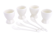 Ceramic Egg Cups and Spoons - 8 Pieces - 1 - Decorative Ceramic Supports - 10doigts.com - Decorative Ceramic Supports - 10doigts.fr