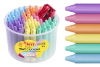 Maxi Wax Crayons in Pastel Colors - 60 Pieces - 1 - Wax Crayons - 10doigts.com - Wax Crayons - 10doigts.fr