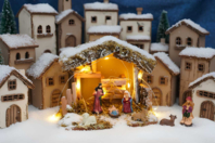 Nativity Scene + 7 Figurines - 1 - Christmas Villages and Nativity Scenes to Create - 10doigts.com - Christmas Villages and Nativity Scenes to Create - 10doigts.fr