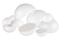 Styrofoam Half Balls - 24 Pieces - 1 - Styrofoam Balls - 10doigts.com - Styrofoam Balls - 10doigts.fr