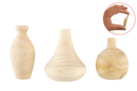 jarrones de madera de demin - Deco en madera cruda - 10doigts.fr