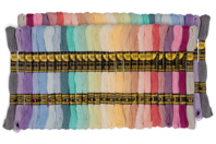 Cotton Embroidery Floss, Pastel - 52 Pieces - 1 - Embroidery Threads - 10doigts.com - Embroidery Threads - 10doigts.fr