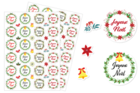 Merry Christmas Stickers - 48 pcs - 1 - Christmas Stickers and Labels - 10doigts.com - Christmas Stickers and Labels - 10doigts.fr