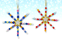 estrellas copos de nieve en perlas - Kits listos para usar - 10doigts.fr