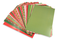 Glossy Paper with Christmas Patterns - 96 Sheets - 1 - Christmas Theme - 10doigts.com - Christmas Theme - 10doigts.fr