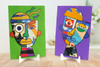 Formas caras desestructuradas - Un año creativo: 365 actividades creativas para realizar - 10doigts.fr