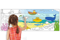 Mural gigante para colorear para niños - El Mar - Formas y dibujos para colorear - 10doigts.fr