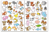 gomets animales divertidos 1 - Gomets animales - 10doigts.fr