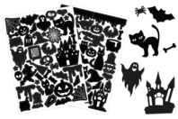 Gomets Siluetas Halloween - Gomets Halloween - 10doigts.fr