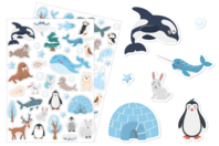 Ice Floe Stickers (2 Sheets) - 1 - Animal Stickers - 10doigts.com - Animal Stickers - 10doigts.fr