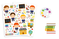 Gomets escuela - 132 pcs - Gomets pedagógicos - 10doigts.fr