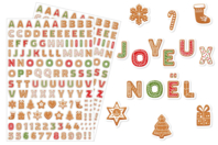 Christmas Stickers “Gingerbread Letters” - 250 pcs - 1 - Christmas Stickers and Labels - 10doigts.com - Christmas Stickers and Labels - 10doigts.fr