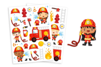 Gomets bomberos - 80 pcs - Gomets Transportes y Oficios - 10doigts.fr