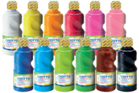 gouache Giotto 250 ml - Pintura gouache líquida: colores vivos que se quitan con agua - 10doigts.fr