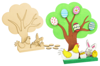 Easter Tree Scene - 1 - Easter Decor Supports - 10doigts.com - Easter Decor Supports - 10doigts.fr