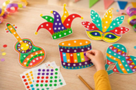 kit carnaval gommettes - Carnival Creative Kits - Arts and Crafts Activities for Carnival - 10doigts.fr