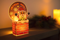 kit chimenea navideña para colorear - Portavelas de Navidad - 10doigts.fr
